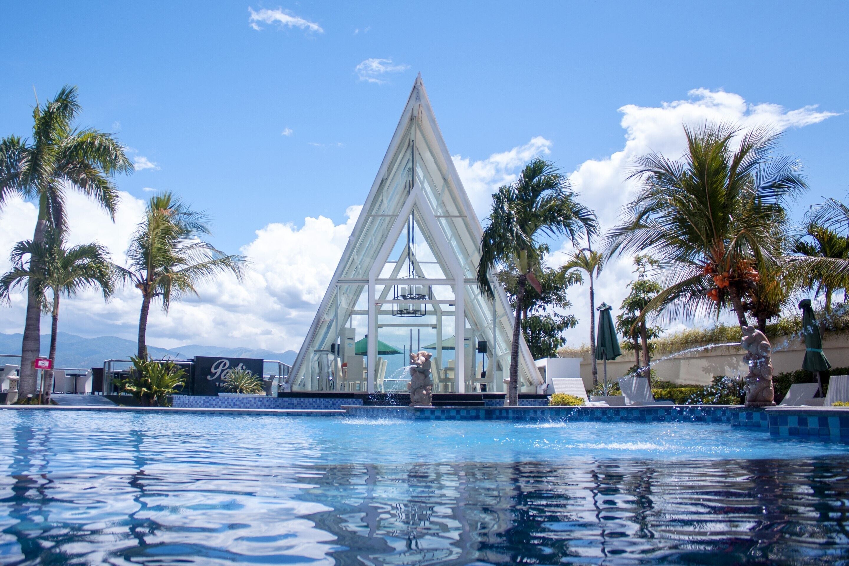 Outdoor wedding area