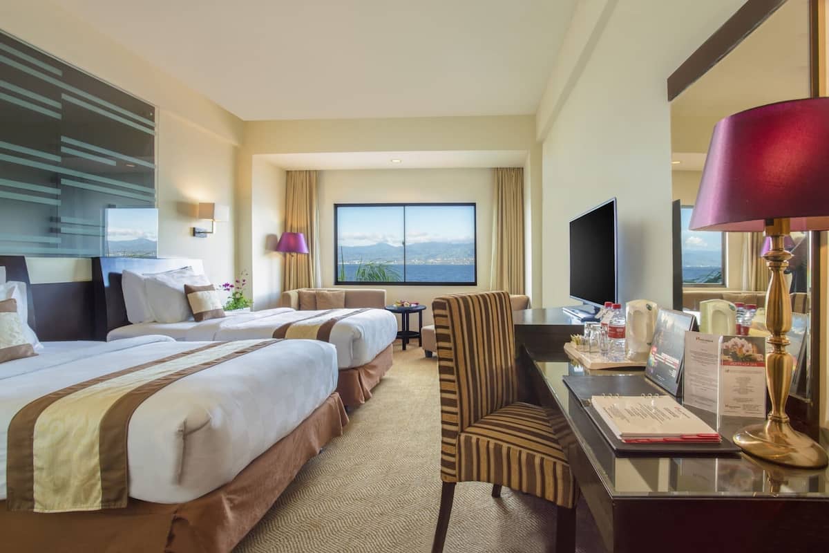 Chambre Deluxe avec lits jumeaux, vue mer