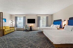 Studio Suite, 2 Queen Beds, Non Smoking | Premium bedding, desk, laptop workspace, iron/ironing board - Hampton Inn & Suites Port Richey (Port Richey)