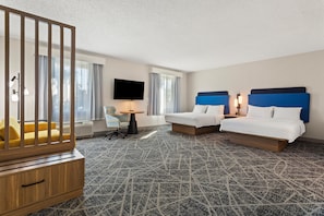 Suite estudio, 2 camas de matrimonio, no fumadores | Ropa de cama de alta calidad y escritorio