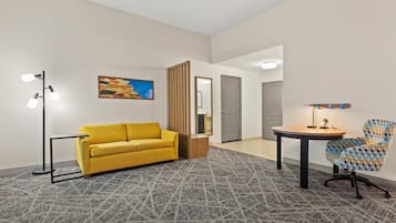 Studio, 1 King Bed, Accessible, Non Smoking | Living area | 25-inch flat-screen TV with cable channels, TV