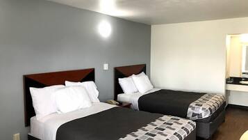 Standard Double Room, 2 Queen Beds | 1 bedroom, iron/ironing board, bed sheets