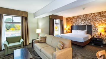 Pillow-top beds, laptop workspace, blackout curtains, iron/ironing board