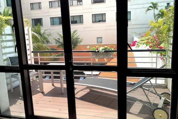 Blick vom Balkon