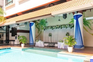 Outdoor wedding area