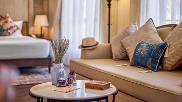 Down duvets, minibar, in-room safe, desk