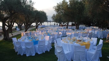 Outdoor wedding area