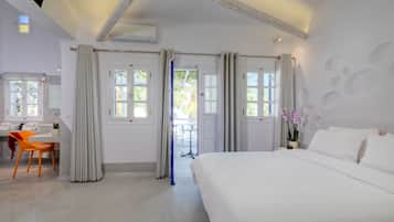 Studio Suite Junior, hot tub | Seprai katun Mesir, seprai premium, busa memori, dan brankas