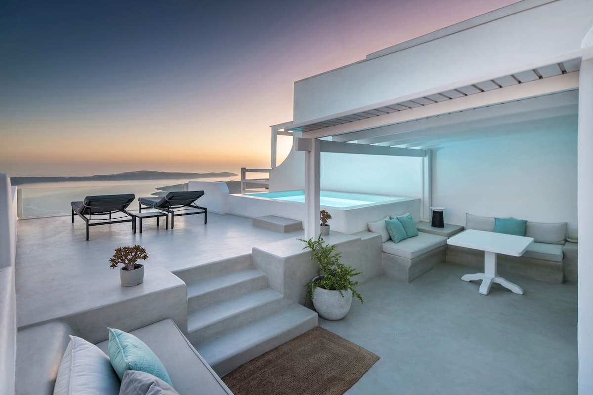Executive Suite, Sea View (Plunge Pool, Caldera View) | Terrace/patio