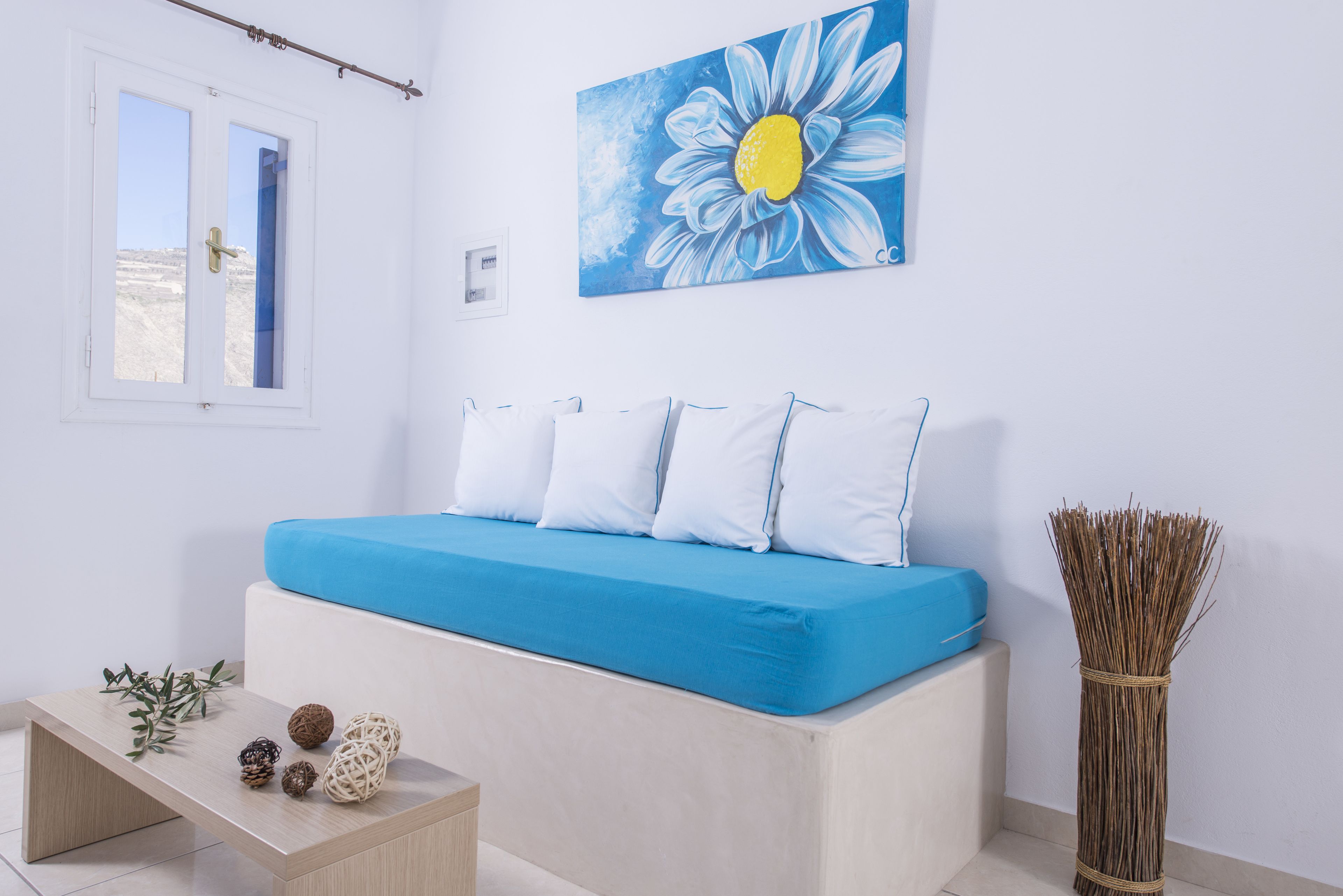 junior suite, sea view | living area | 21-inch plasma tv with digital channels, tv