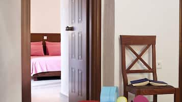 Family Suite, 2 Bedrooms, Connecting Rooms | In-room safe, desk, blackout drapes, iron/ironing board