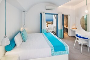 Suite, Hot Tub (Cave) | Frette Italian sheets, pillowtop beds, minibar, in-room safe - Evgenia Villas & Suites by Calm Collection (Santorini)