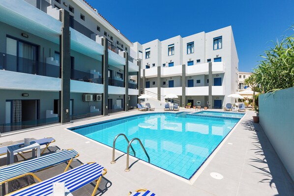 Superior Apartment, Pool View | Balcony view - Yacinthos (Rethymno)