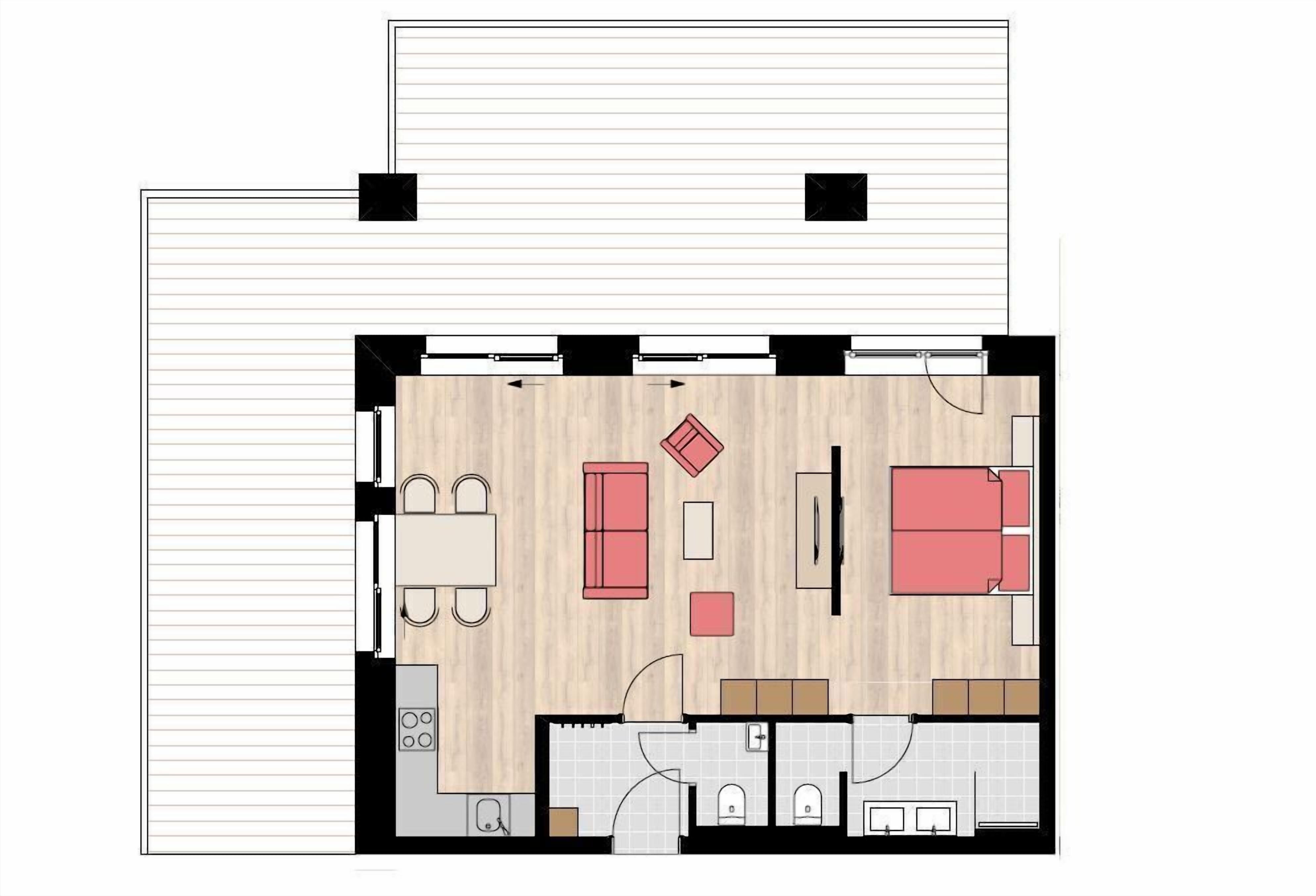 studio alpine spa | floor plan