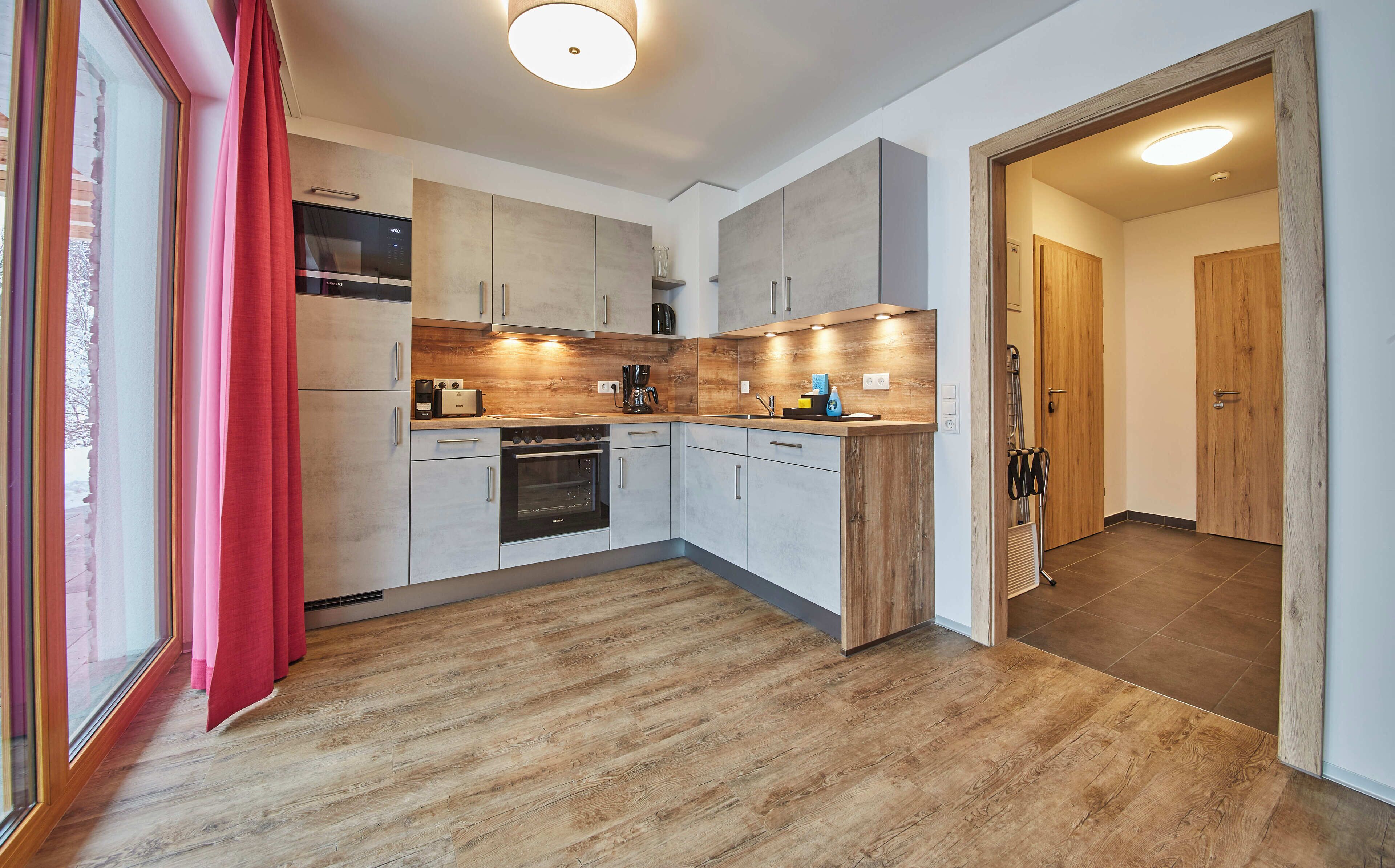 studio alpine spa | private kitchen | high chair