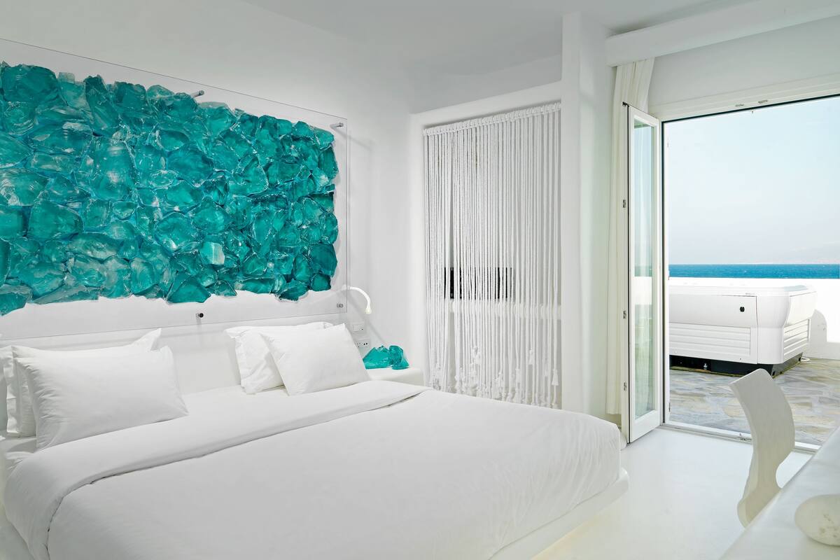 deluxe double room, jetted tub, sea view | view from room