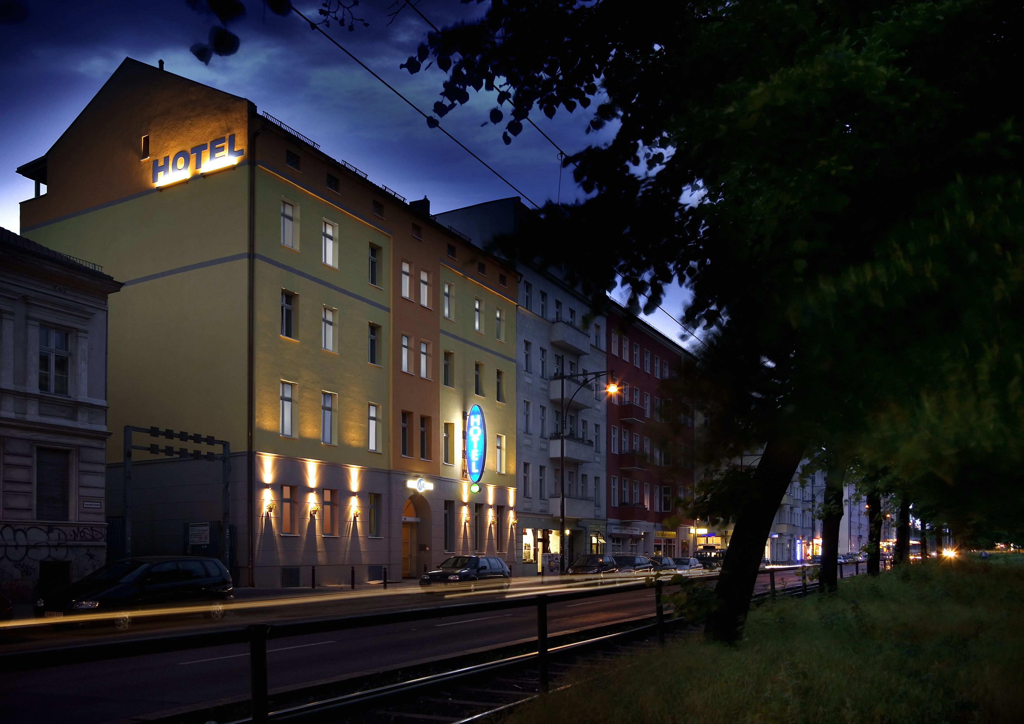 front of property – evening/night