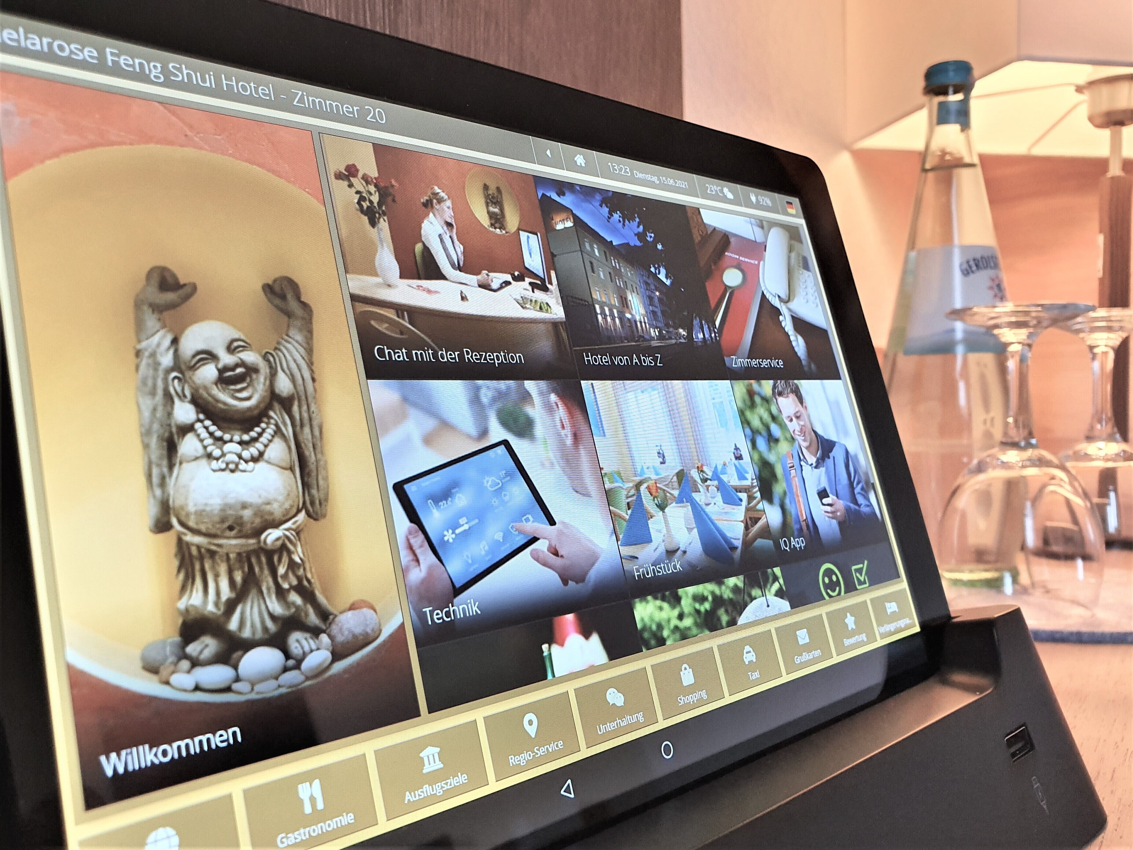 40-inch flat-screen tv with cable channels, tv, tablet