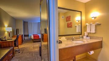 Premium bedding, pillowtop beds, in-room safe, desk