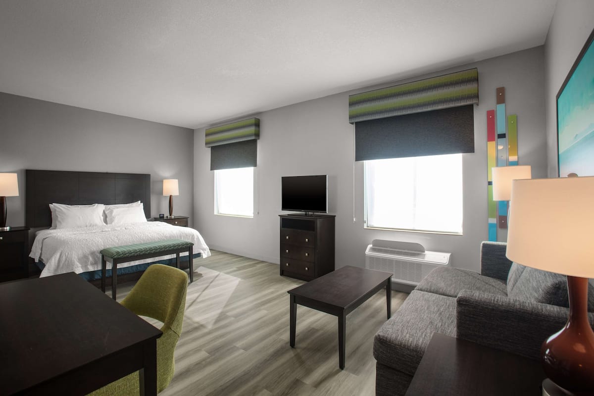 In-room safe, desk, laptop workspace, blackout drapes