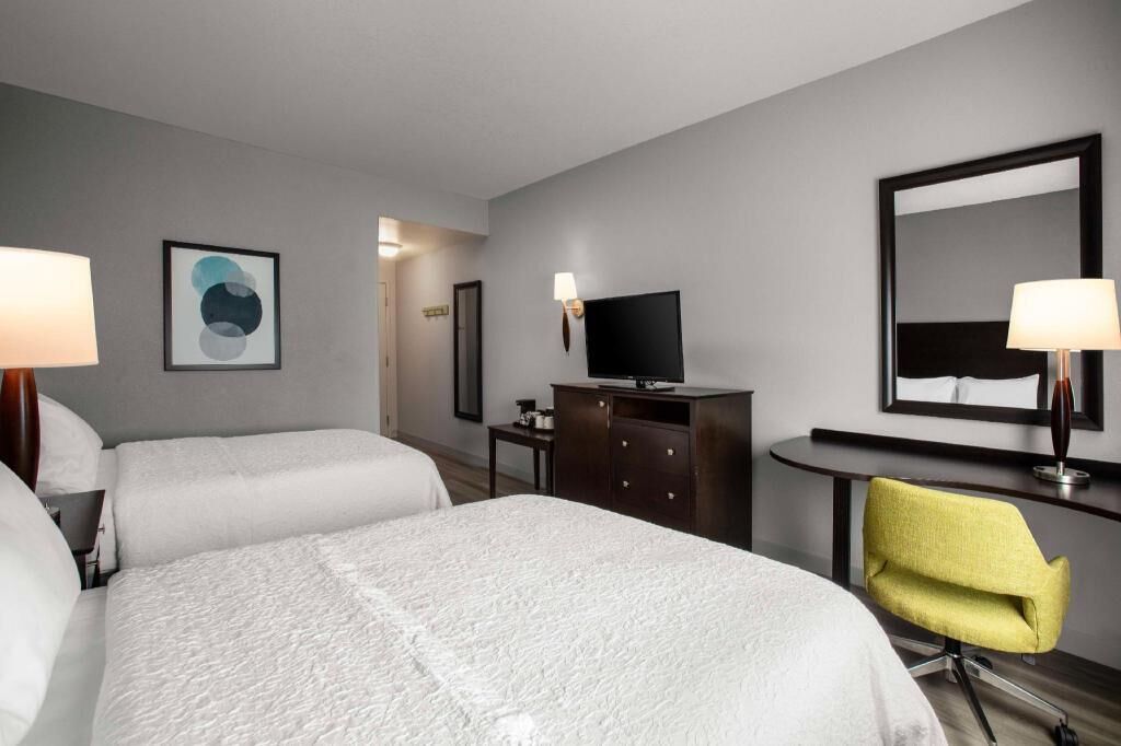In-room safe, desk, laptop workspace, blackout curtains