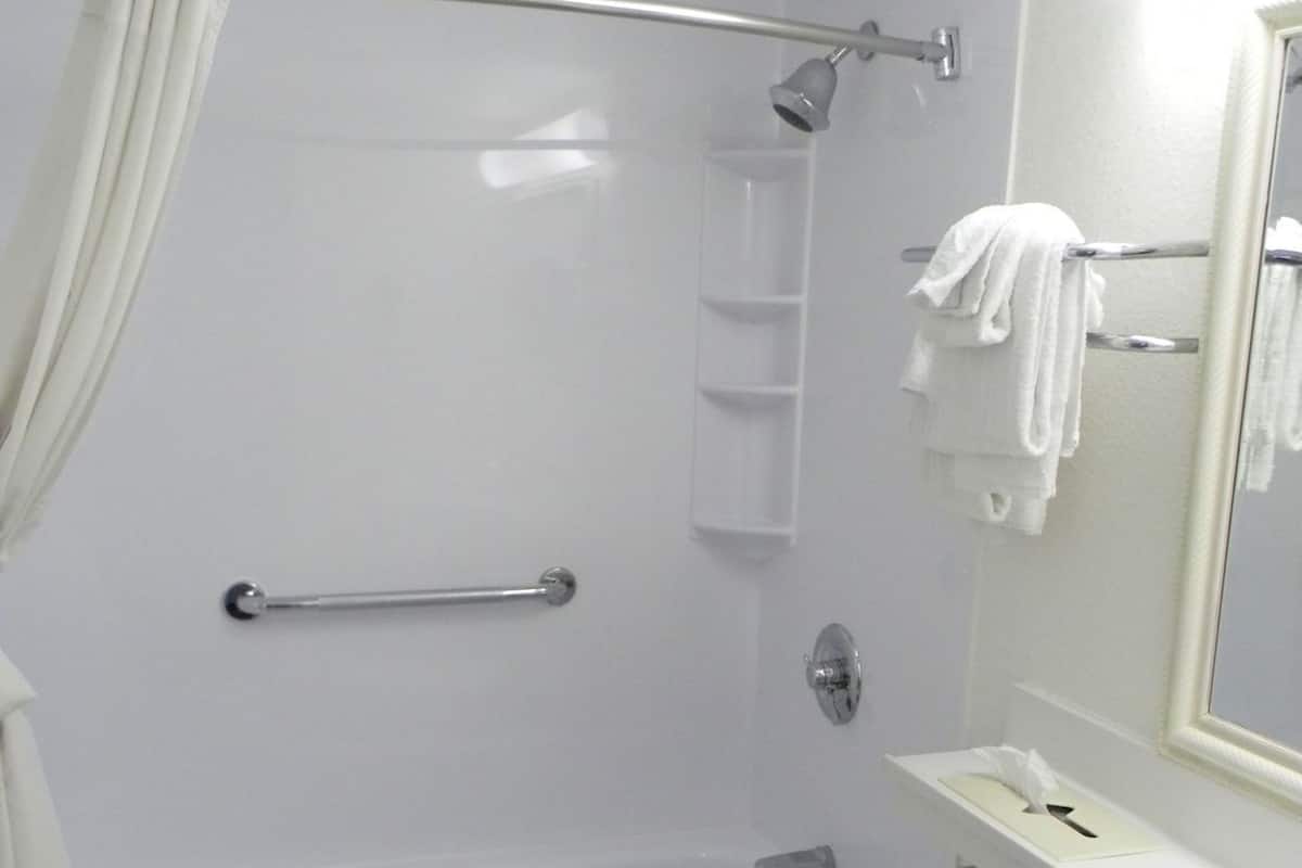 Bathroom | Combined shower/tub, free toiletries, hair dryer, towels