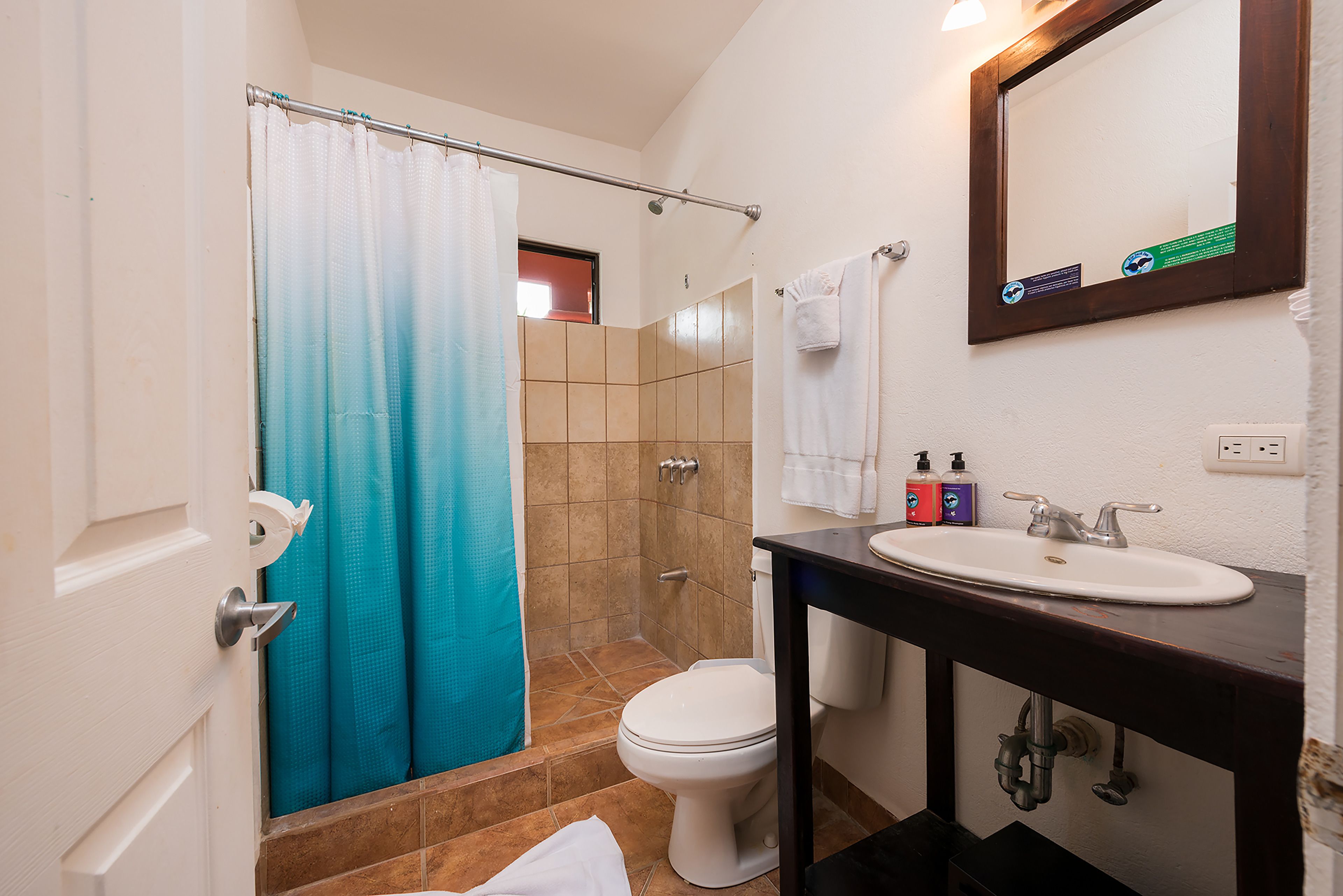 deluxe room, multiple beds | bathroom | shower, free toiletries, hair dryer, towels