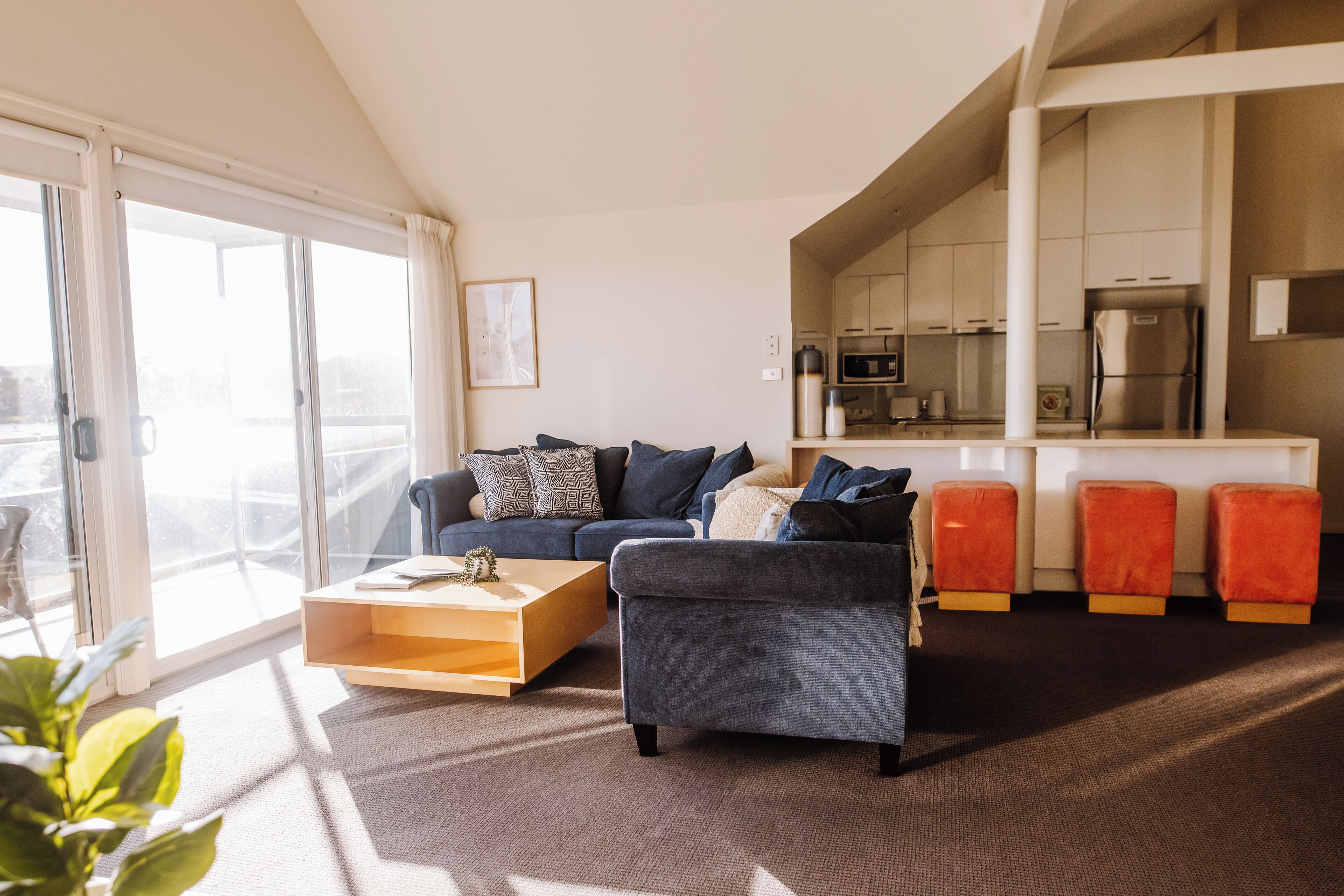 two bedroom apartment | living area | lcd tv