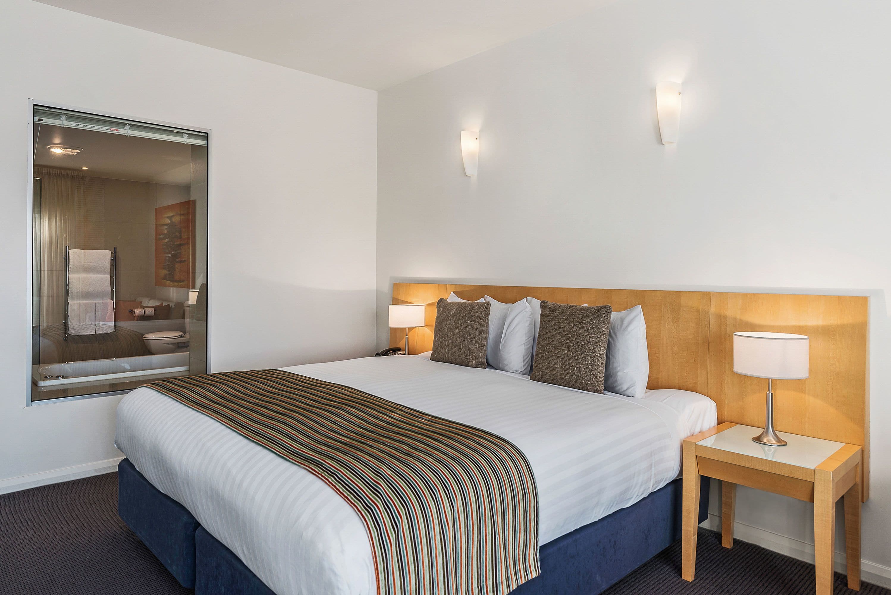 2 bedrooms, in-room safe, soundproofing, iron/ironing board