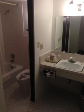 Bathtub, free toiletries, hair dryer, towels - Stardust Motel (Naperville)