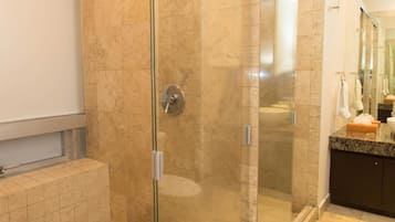 Bathroom | Shower, free toiletries, hair dryer