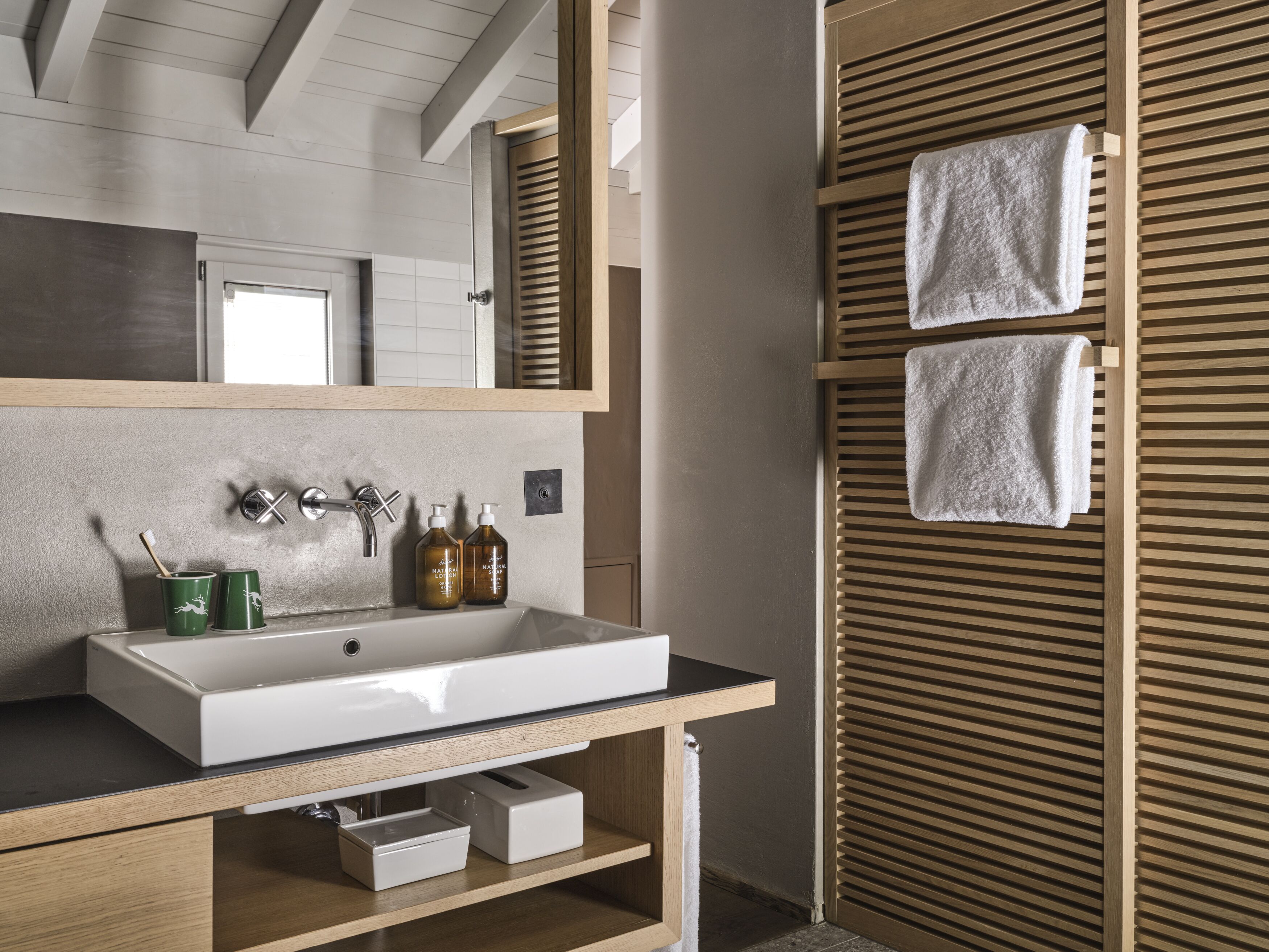 room (alpinist roof l) | bathroom | shower, designer toiletries, hair dryer, bathrobes