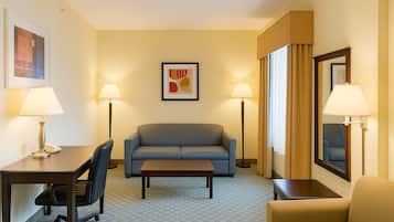 Suite, 1 King Bed with Sofabed, Non-Smoking | Desk, iron/ironing board, free WiFi, bed sheets