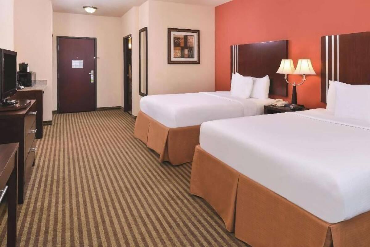 Premium bedding, desk, blackout curtains, iron/ironing board