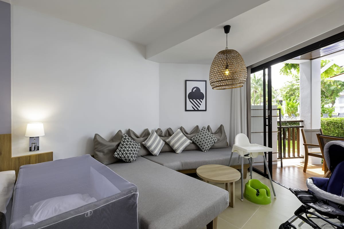 happy baby studio | premium bedding, pillow-top beds, in-room safe, individually furnished