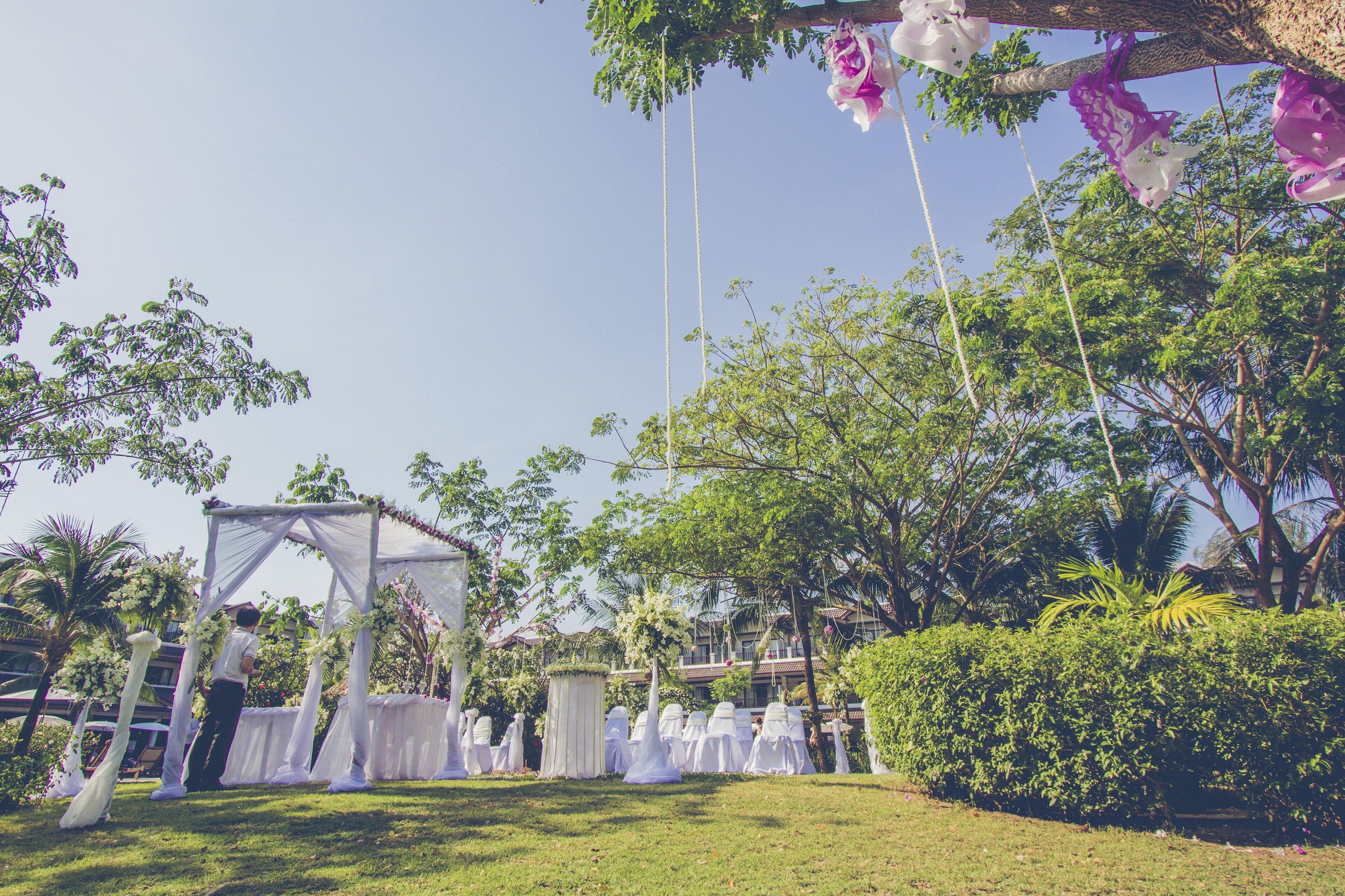outdoor wedding area