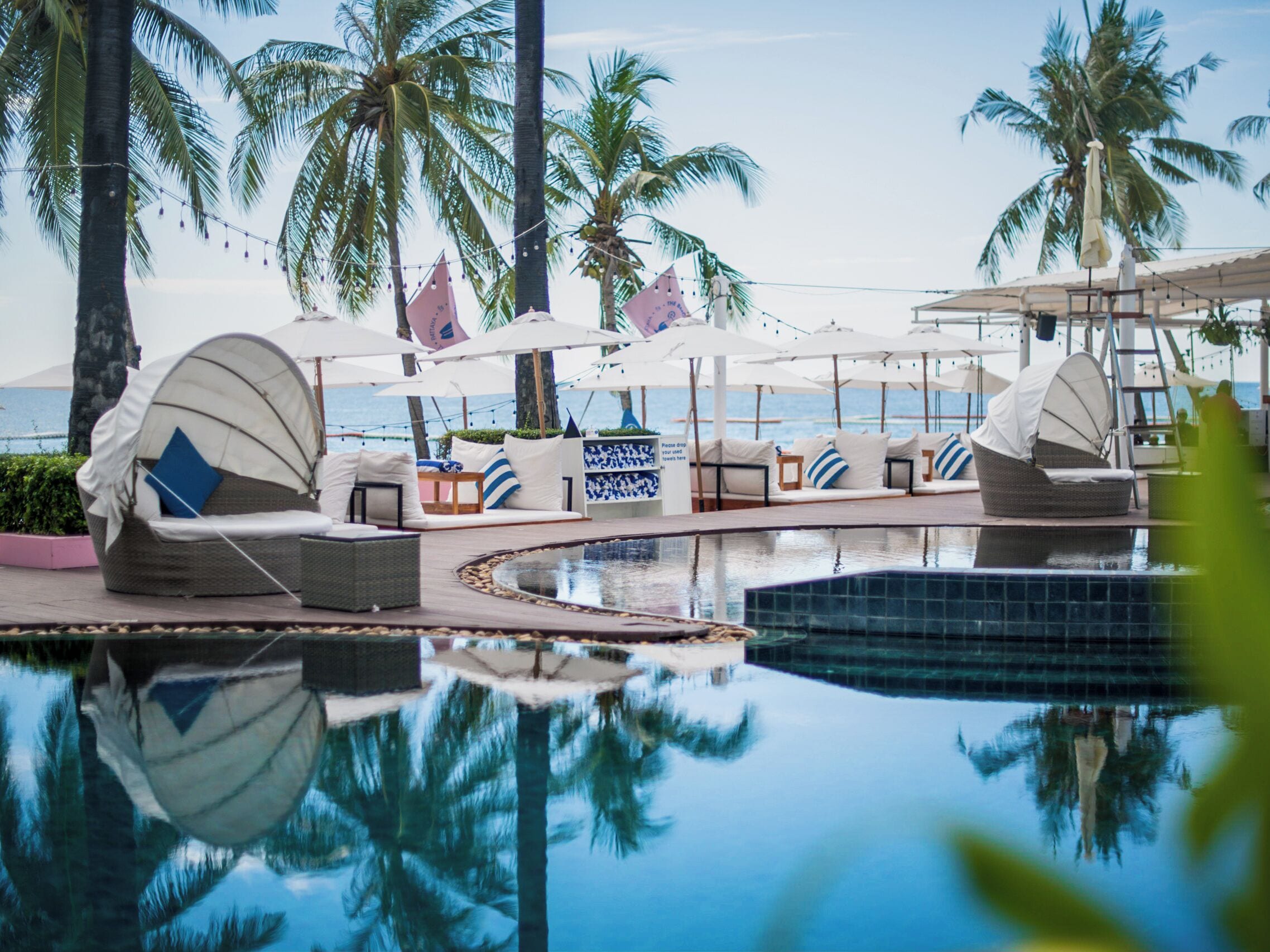 2 outdoor pools, open 6:00 AM to 7:00 PM, pool cabanas (surcharge)