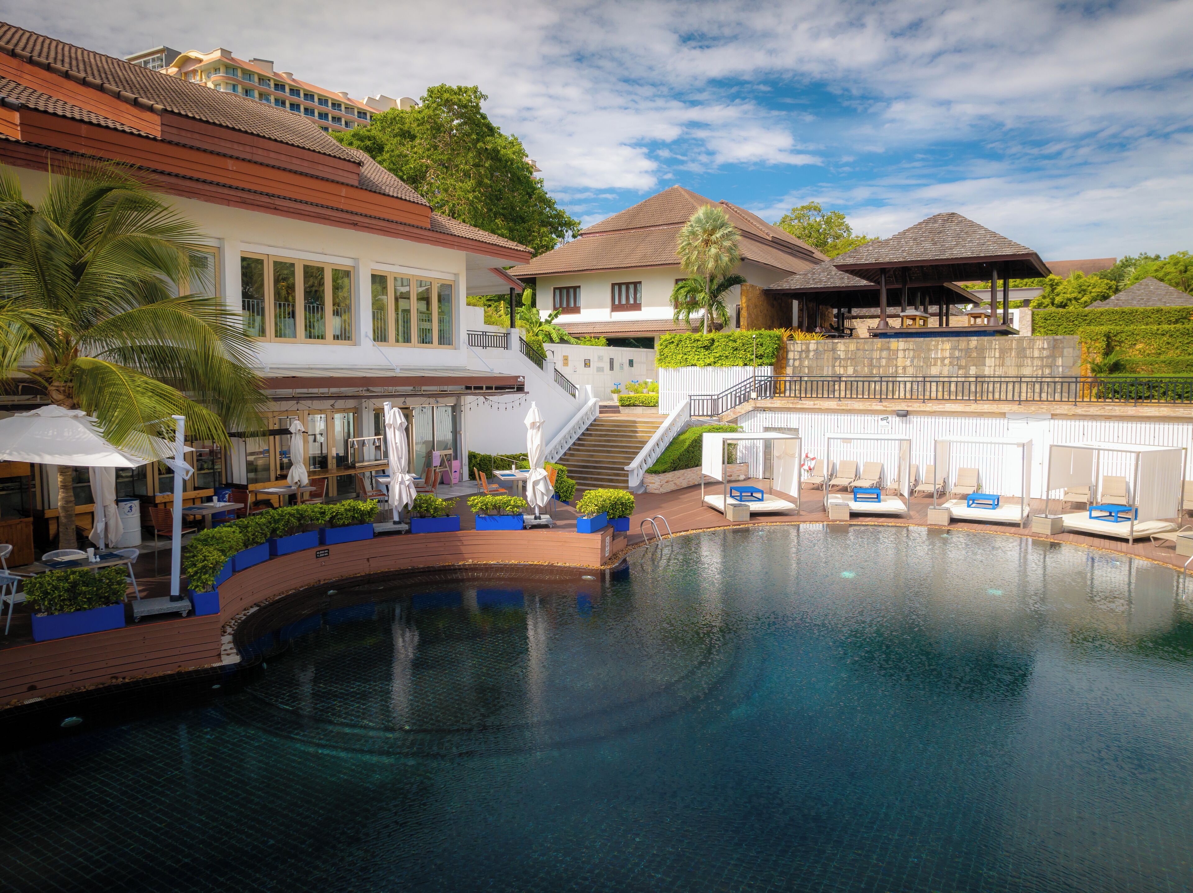 2 outdoor pools, open 6:00 AM to 7:00 PM, pool cabanas (surcharge)