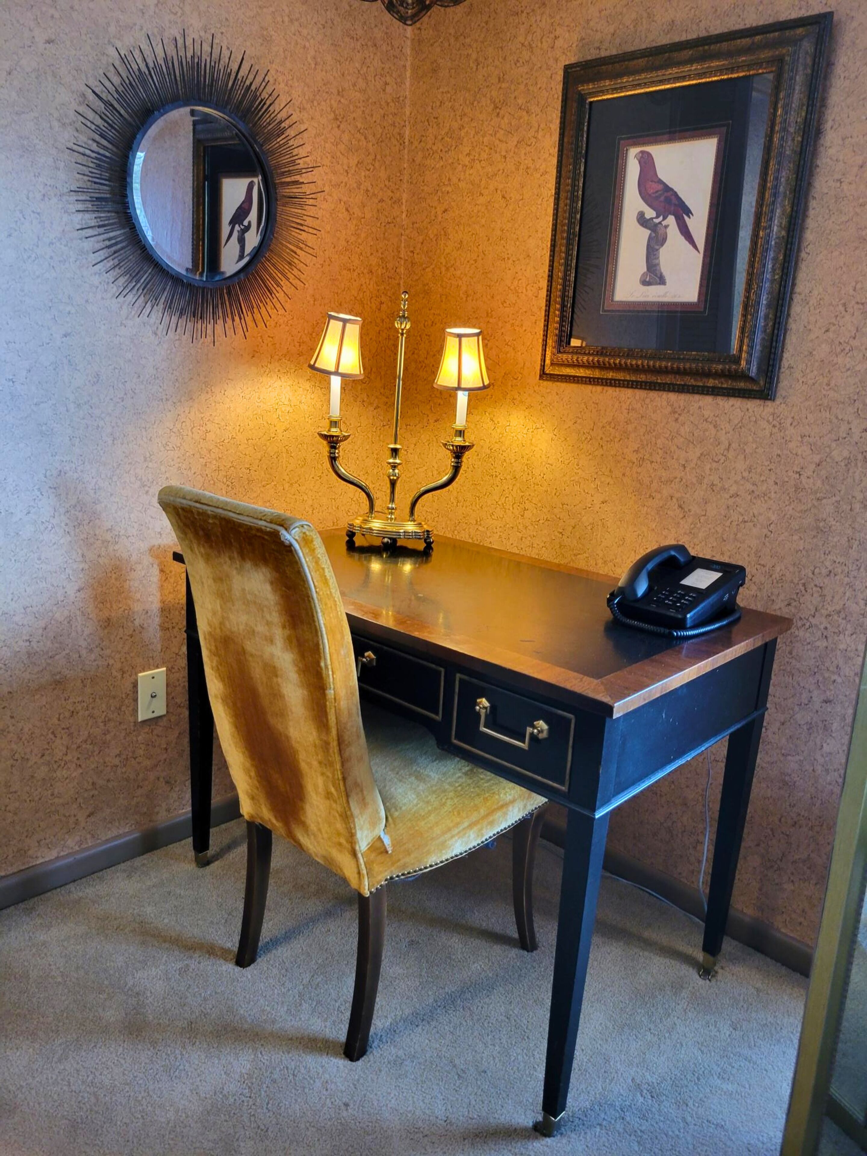 #30 | individually decorated, individually furnished, desk, blackout curtains