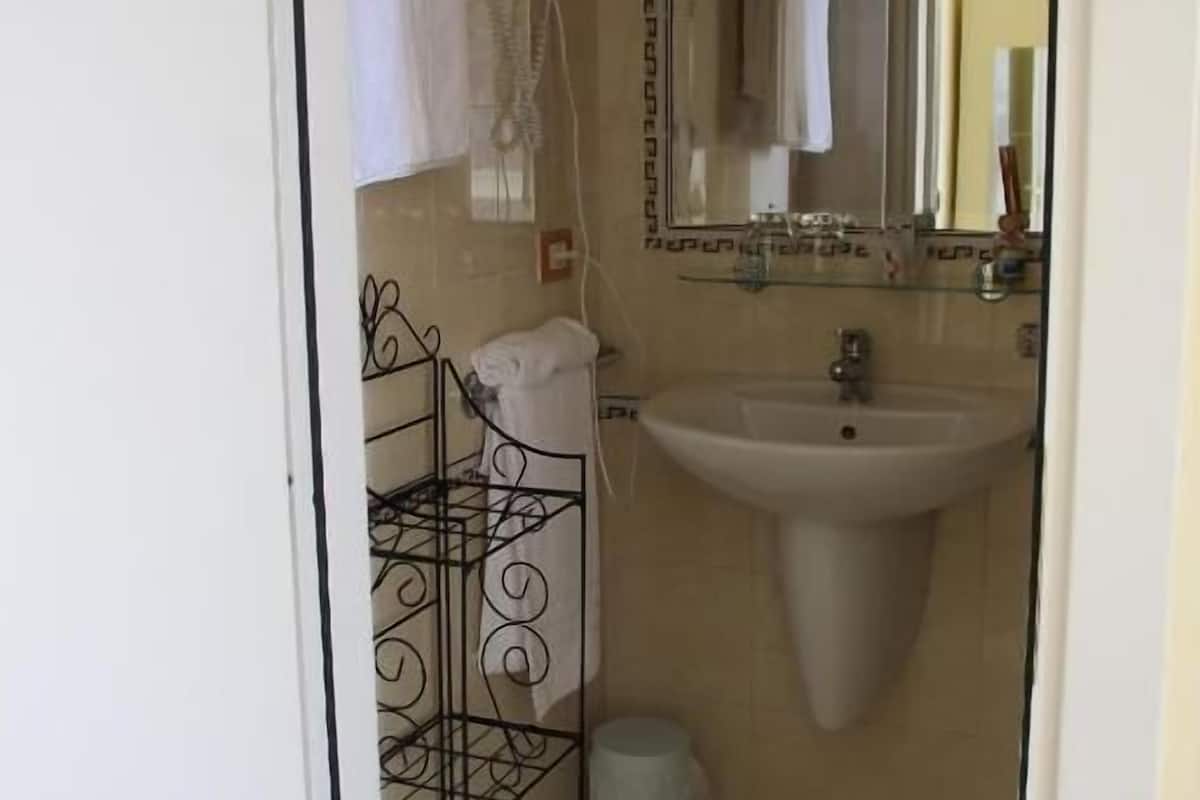 single room | bathroom | shower, free toiletries, hair dryer, towels