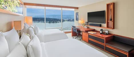 Signature Harbour View Room, 2 Queen Beds | Premium bedding, down duvets, pillow-top beds, minibar
