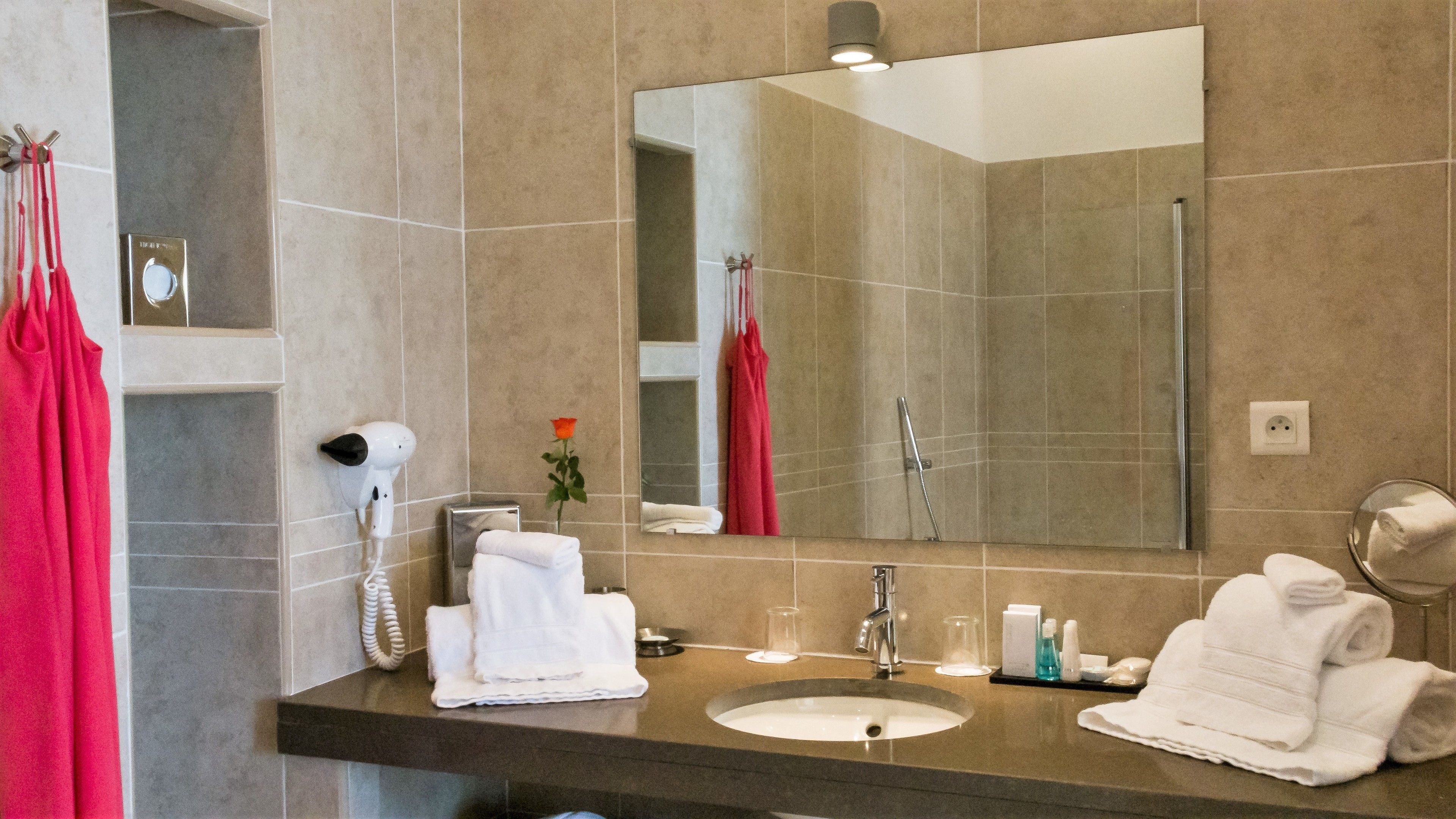 deluxe suite, 1 king bed with sofa bed, sea view | bathroom | designer toiletries, hair dryer, bathrobes, slippers