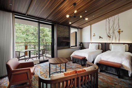 Down comforters, in-room safe, desk, blackout drapes. Karuizawa Prince Hotel West