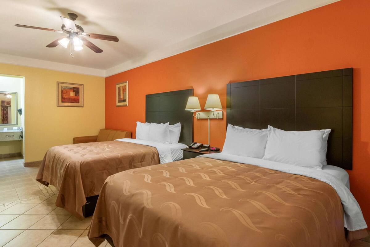 Standard Room, 2 Queen Beds, Non Smoking | Premium bedding, down comforters, pillowtop beds, desk