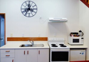 Apartment, 2 Bedrooms | Private kitchen | Fridge, microwave, coffee/tea maker, electric kettle