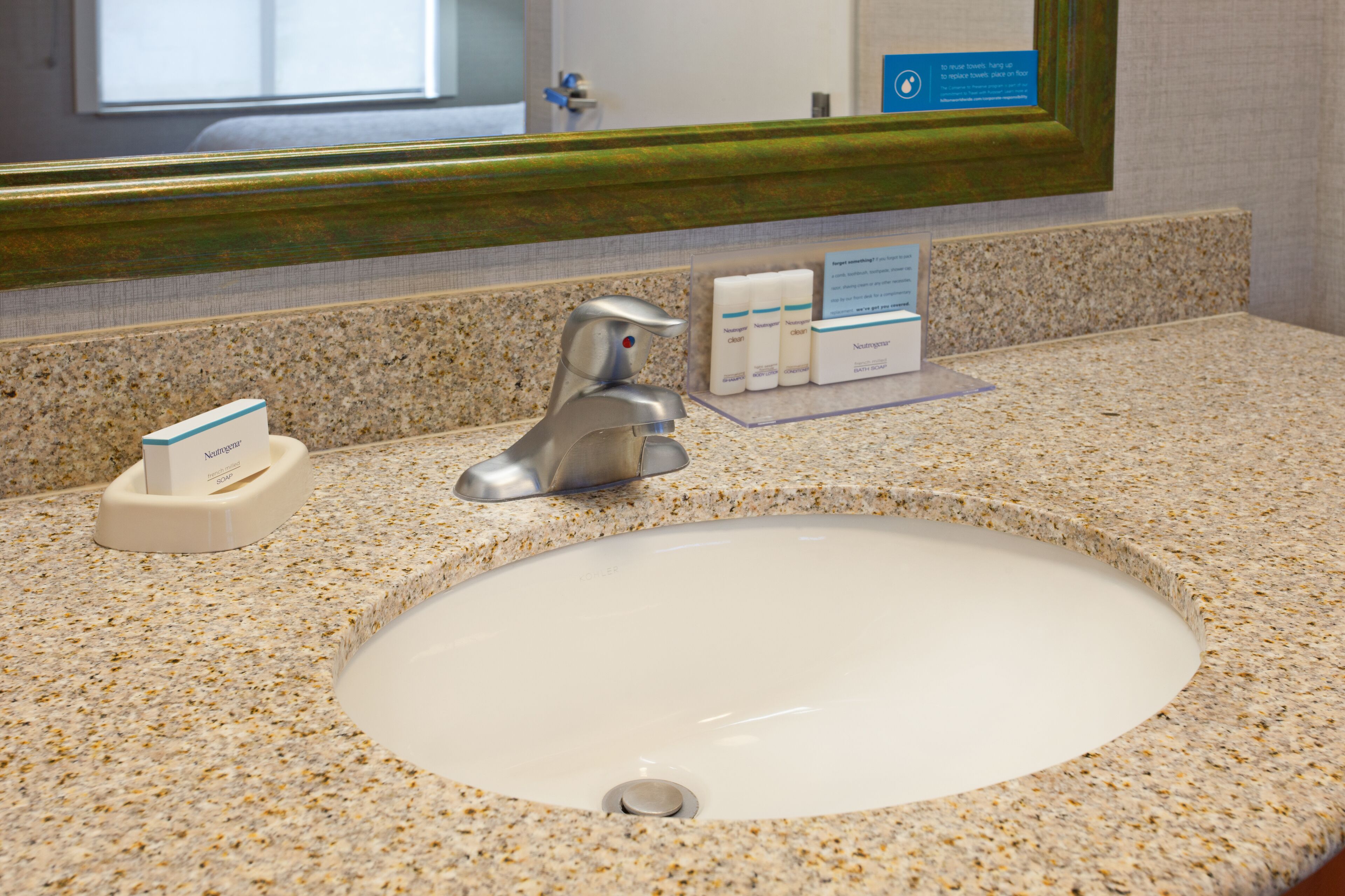 hypo-allergenic bedding, blackout curtains, iron/ironing board