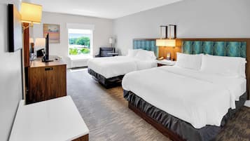 Premium Room, 2 Queen Beds, Non Smoking (Drinks & Snacks) | Desk, blackout drapes, soundproofing, iron/ironing board