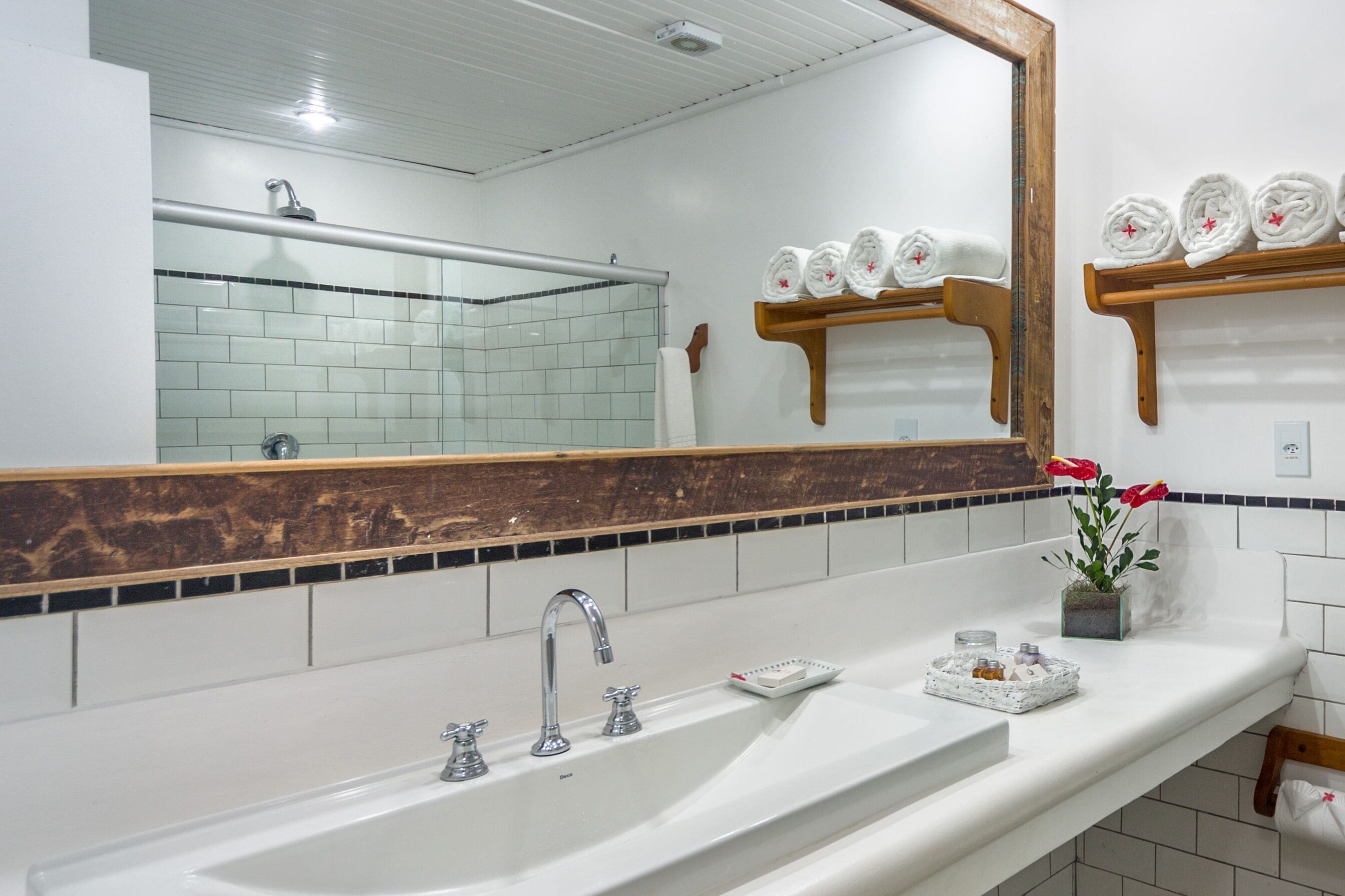 shower, free toiletries, hair dryer, bathrobes