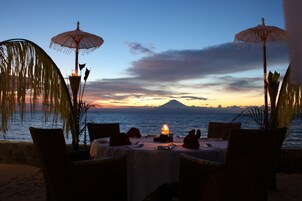 Outdoor banquet area
