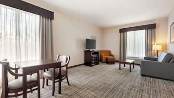 Suite, 1 King Bed, Non Smoking, Refrigerator & Microwave (with Sofabed) | Pillowtop beds, in-room safe, desk, laptop workspace